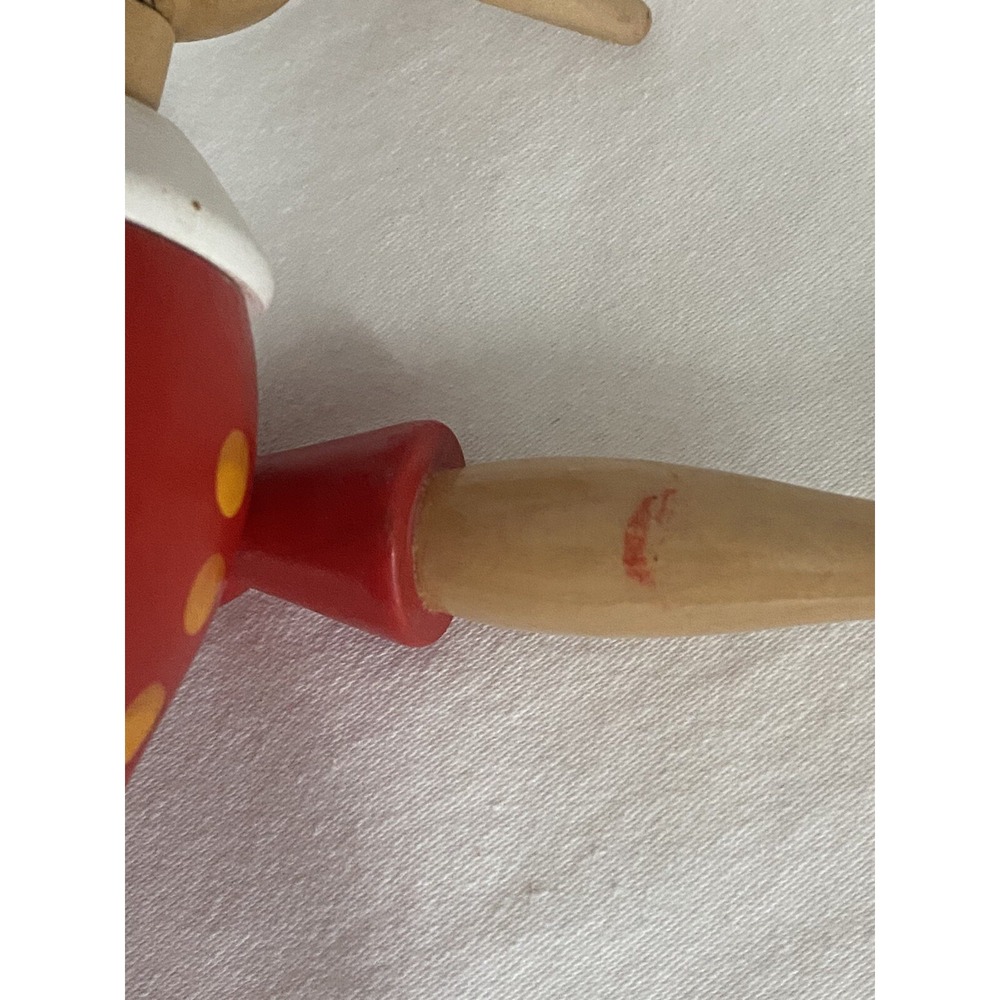 Vtg Wood Posable Pinocchio Figure Toy, Jointed Italy 15" - Picture 12 of 12